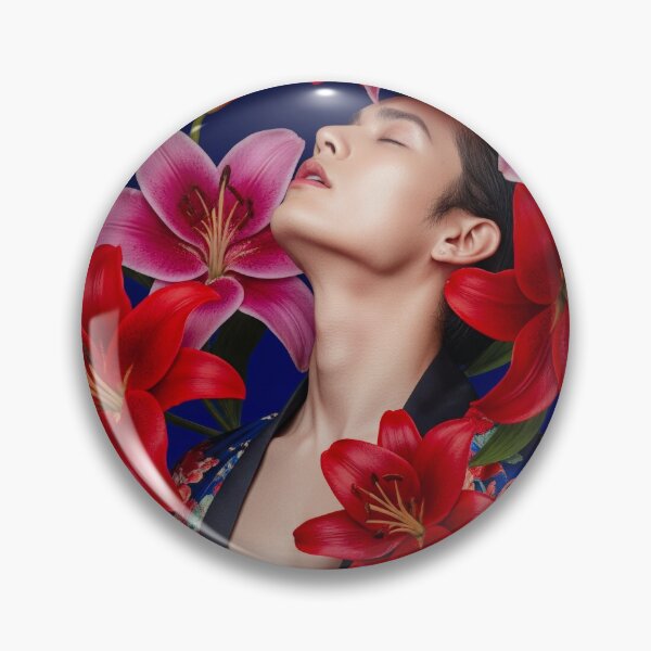 Item preview, Sensual Tattoed Asian Man in Kimono with Lilies #8 designed and sold by Atlas Kai.