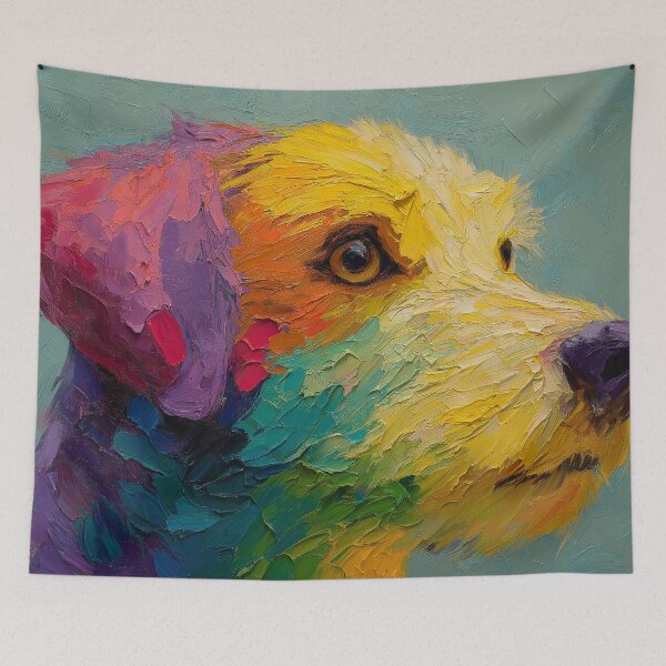 Item preview, Dog in bright colors designed and sold by TaverneKuna.