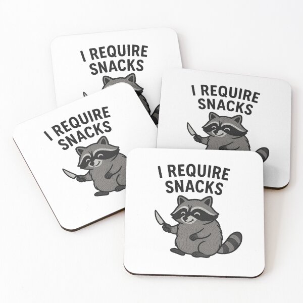 Item preview, I Require Snacks Raccoon Embroidery designed and sold by Thanabordee.