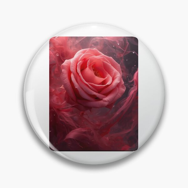 Aperçu de l'œuvre Rose rose dans une brume éthérée – Élégance florale réaliste créée et vendue par RAKO13.