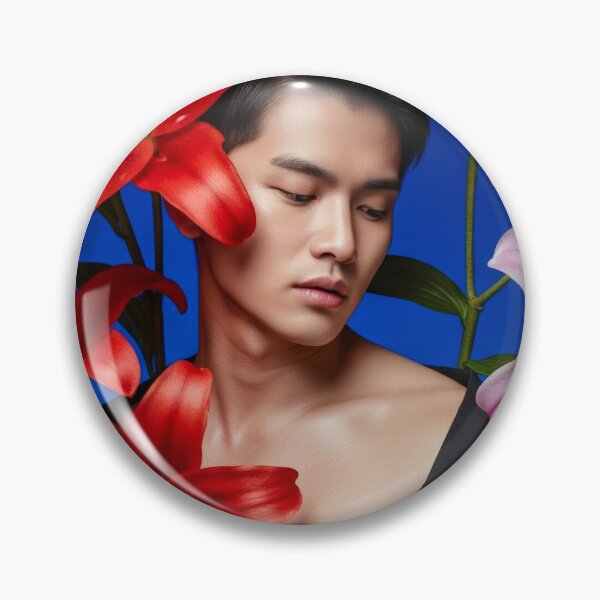 Item preview, Sensual Tattoed Asian Man in Kimono with Lilies #13 designed and sold by Atlas Kai.