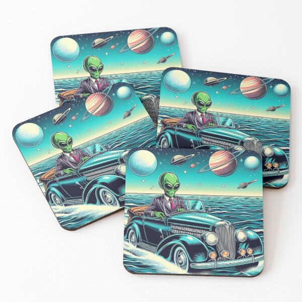 Item preview, Alien classic car riding at space designed and sold by Dogandesighn.