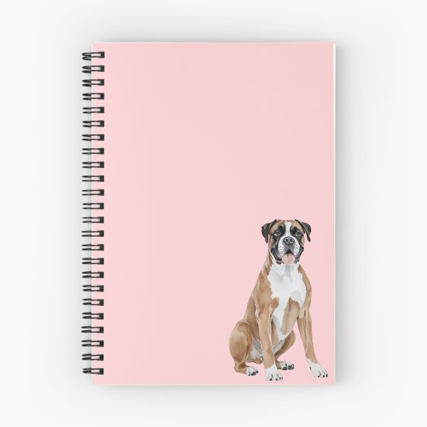 Artikelvorschau, Boxerwelpe Aquarell (pink) entworfen und verkauft von Magnolia Valley Art.