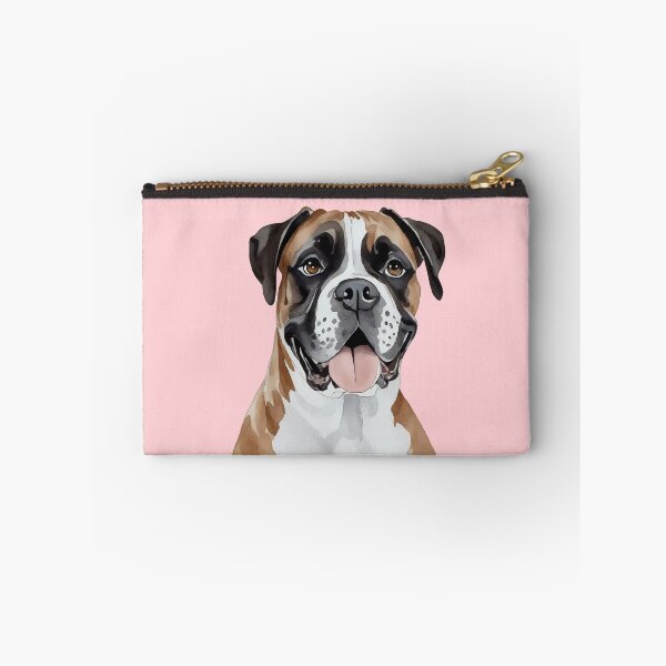 Artikelvorschau, Boxerwelpe Aquarell (pink) entworfen und verkauft von Magnolia Valley Art.