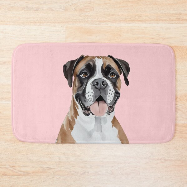 Artikelvorschau, Boxerwelpe Aquarell (pink) entworfen und verkauft von Magnolia Valley Art.