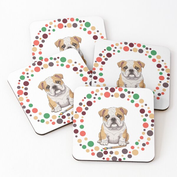 Item preview, Celebrate Dot Day with My English Bulldog | Colorful Dog Art  designed and sold by The Real Life Symphony.