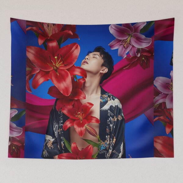 Item preview, Copy of Sensual Tattoed Asian Man in Kimono with Lilies #14 designed and sold by Atlas Kai.