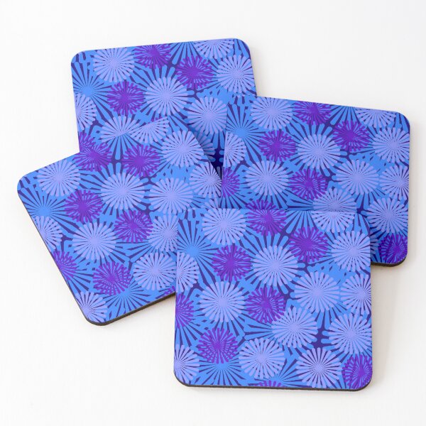 Item preview, Blue retro flower design designed and sold by Marju Rose.