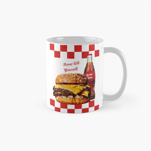 Artikelvorschau, Nie KYS Doppel Cheeseburger Retro Diner Tee entworfen und verkauft von Thunderfjord.