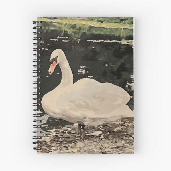 Item preview, Mr. Swan by the pond designed and sold by Whiskered Garden Studio.