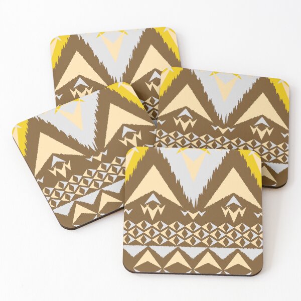 Item preview, Ikat Handwoven Arrow Blur Poster Peach Gray Brown Premium designed and sold by zephstudoartist.