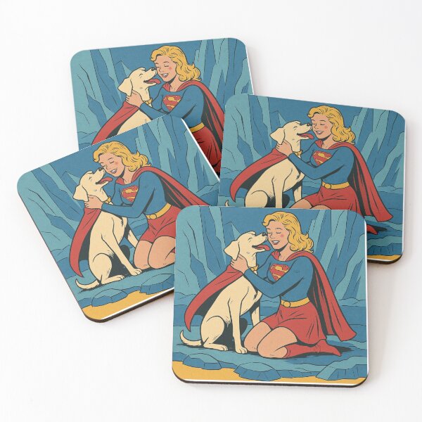 Item preview, Krypto Meets Supergirl – Enthusiastic Hug designed and sold by Lavoretty.