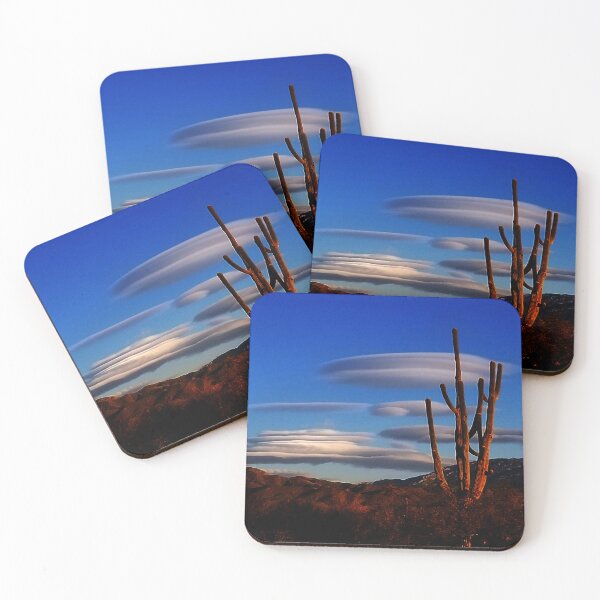Item preview, Lenticular clouds and saguaro cactus at sunset designed and sold by Creative Endeavors ..