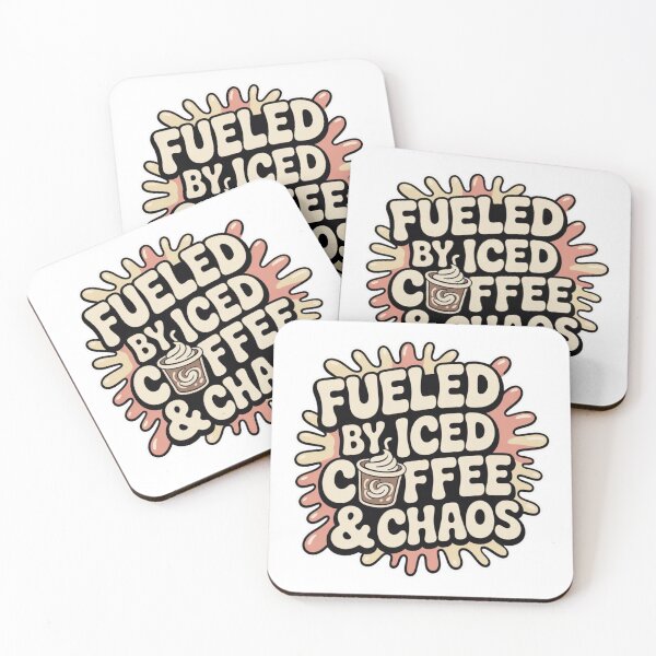 Item preview, Fueled by Iced Coffee Chaos Fueled by Peppermint Mocha, Chaos Christmas Sticker  designed and sold by podlook.
