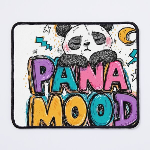 Item preview, Panda Mood – Cute Lazy Cartoon Design designed and sold by AlexLineArt.