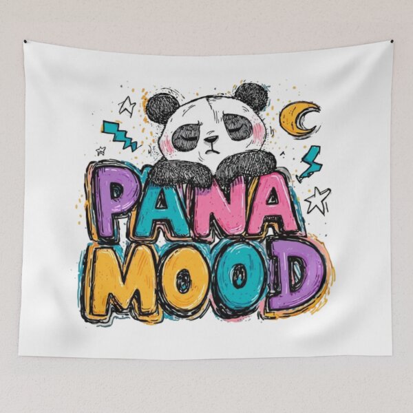 Item preview, Panda Mood – Cute Lazy Cartoon Design designed and sold by AlexLineArt.