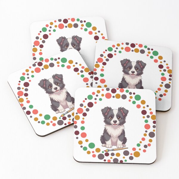 Artikelvorschau, Feiern Sie den Dot Day mit meinem Border Collie | Bunte Hundekunst entworfen und verkauft von The Real Life Symphony.