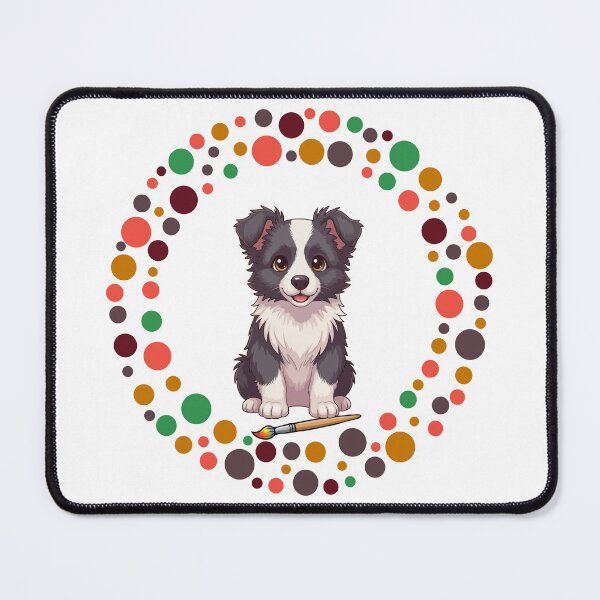 Item preview, Celebrate Dot Day with My Border Collie | Colorful Dog Art designed and sold by The Real Life Symphony.