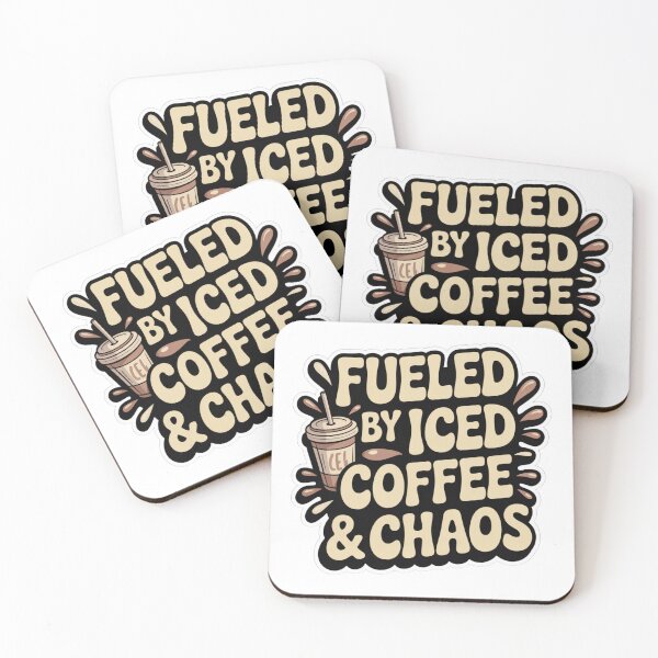 Item preview, Fueled by Iced Coffee Chaos Fueled by Peppermint Mocha, Chaos Christmas Sticker  designed and sold by podlook.