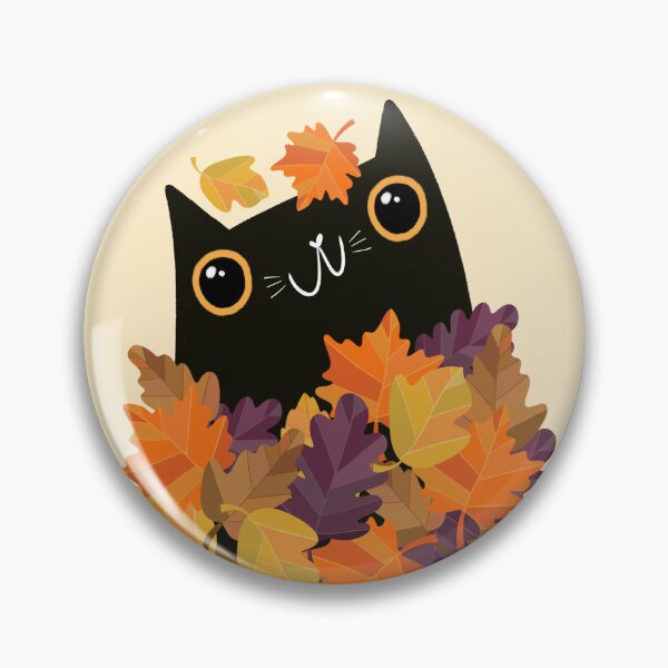 Item preview, Black Cat Autumn Leaves designed and sold by poket.piktures.