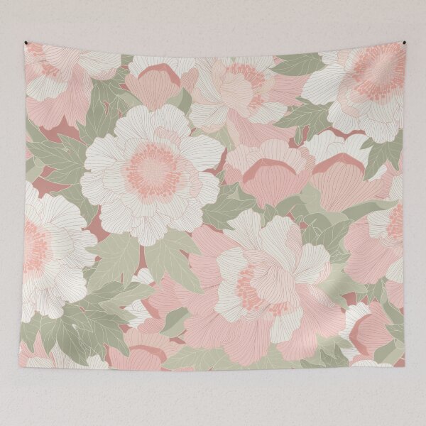 Item preview,  Peony Blush-Soft Pinks and Sage Greens designed and sold by Annette Chabidon Studio.