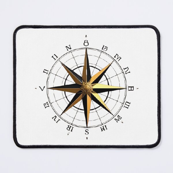 Item preview, Golden Compass Rose – Elegant Symbol of Travel and Adventure designed and sold by RAKO13.