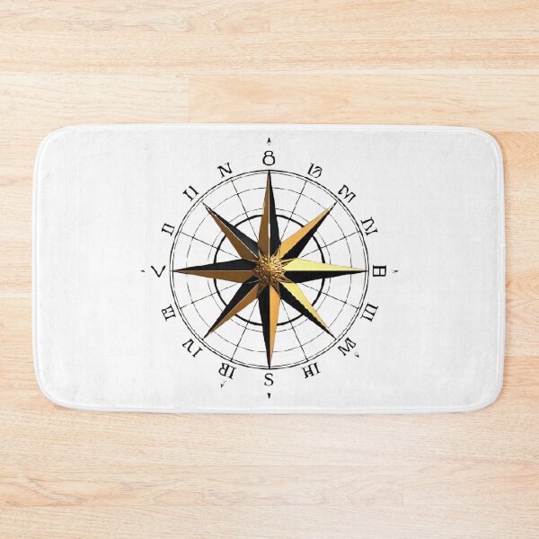 Item preview, Golden Compass Rose – Elegant Symbol of Travel and Adventure designed and sold by RAKO13.