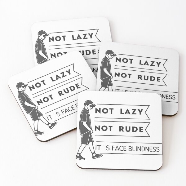 Item preview, It’s Face Blindness – Not Lazy, Not Rude Awareness Quote designed and sold by VividOrganica.