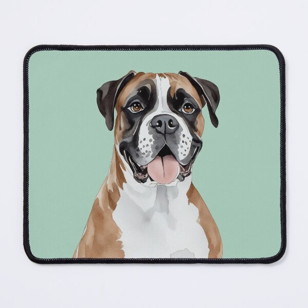 Artikelvorschau, Boxerwelpe Aquarell (Minze) entworfen und verkauft von Magnolia Valley Art.