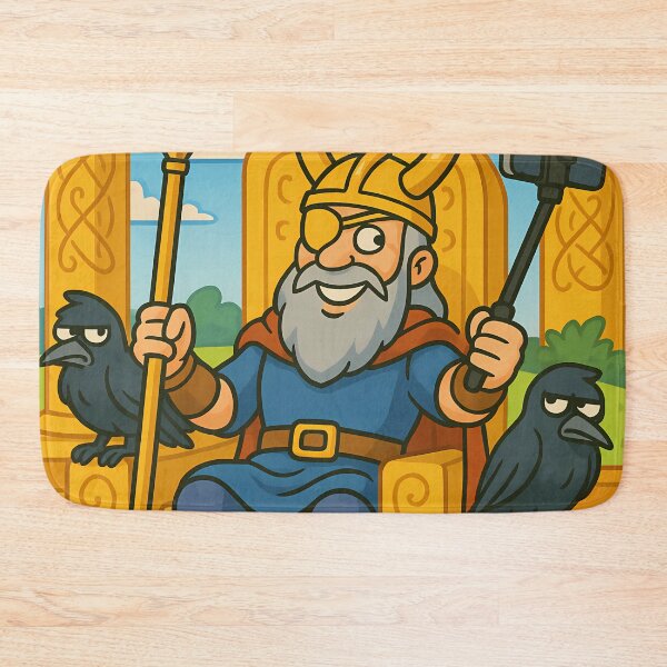 Item preview, Odin’s Selfie – Funny Norse Cartoon designed and sold by NorseDrip.