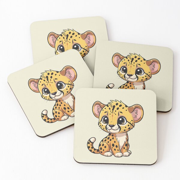 Item preview, Cute Baby Cheetah Cartoon With Big Eyes designed and sold by LightArt25.
