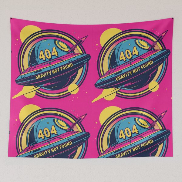 Item preview, 404 Gravity Not Found – Retro Space Pop Art designed and sold by rouzaina.