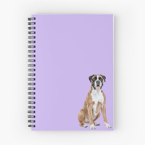 Artikelvorschau, Boxerwelpe Aquarell (lila) entworfen und verkauft von Magnolia Valley Art.