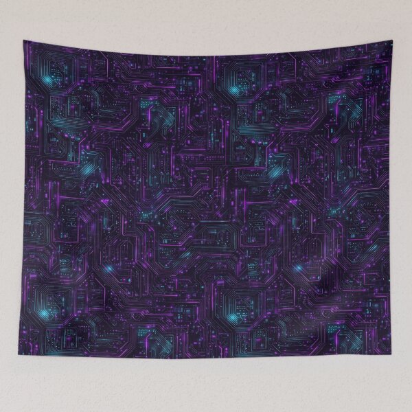 Item preview, Neon Circuitry Futuristic Pattern designed and sold by DarklingAnubiss.