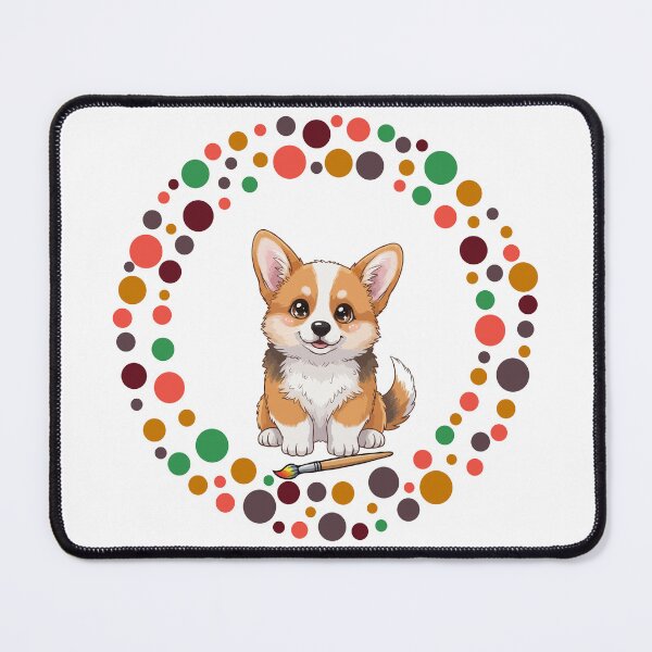 Item preview, Celebrate Dot Day with My Pembroke Welsh Corgi | Colorful Dog Art designed and sold by The Real Life Symphony.