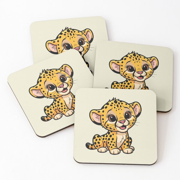 Item preview, Cute Baby Cheetah Cartoon With Big Eyes designed and sold by LightArt25.