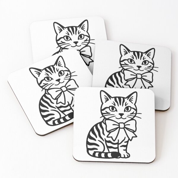Item preview, Tabby Cat with Bow designed and sold by theartfulaspie.
