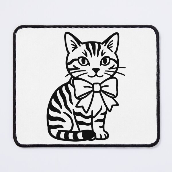 Item preview, Tabby Cat with Bow designed and sold by theartfulaspie.