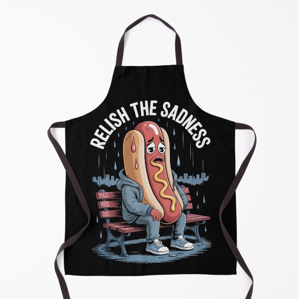 Item preview, Relish the Sadness: Melancholy Hot Dog Streetwear Art designed and sold by 89BLACK.