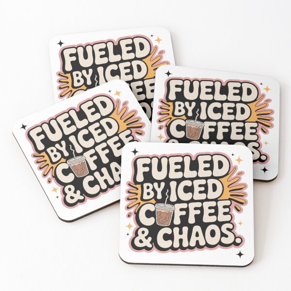 Item preview, Fueled by Iced Coffee Chaos Fueled by Peppermint Mocha, Chaos Christmas Sticker  designed and sold by podlook.
