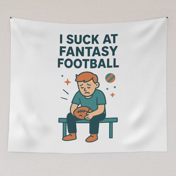 Item preview, i suck at fantasy football designed and sold by On Target Sports.
