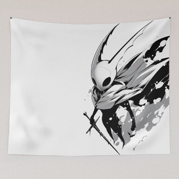 Artikelvorschau, Charakter im Stil von Hollow Knight Silksong entworfen und verkauft von blackdogshop.