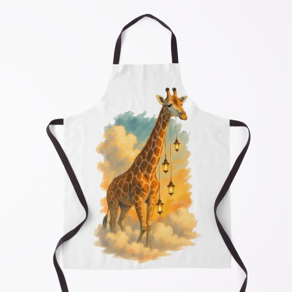 Item preview, Giraffe with Lanterns in the Clouds designed and sold by FunnySignalStudio.