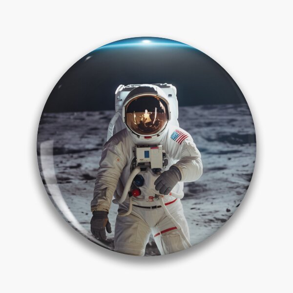 Item preview, Astronaut on the Moon with Earth Rising Above designed and sold by matek133.