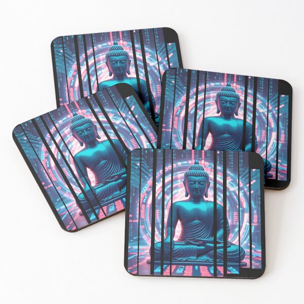 Item preview, Glitching Buddha surrounded by code 3 designed and sold by Neon G.