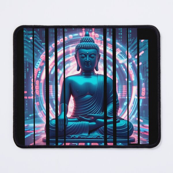 Item preview, Glitching Buddha surrounded by code 3 designed and sold by Neon G.