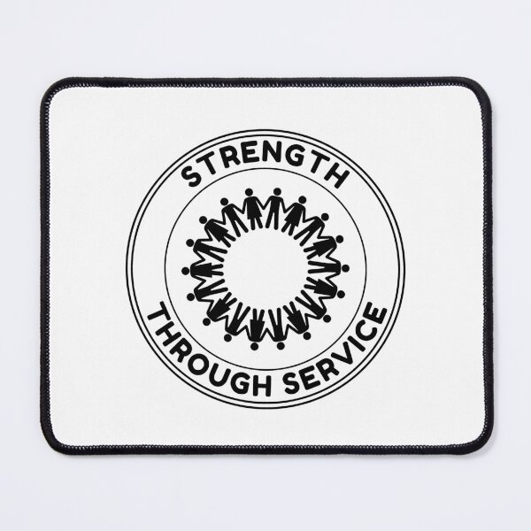 Item preview, Strength Through Service Black Text - Inspirational Volunteer Quote Design designed and sold by Social Justice Designs & Art.