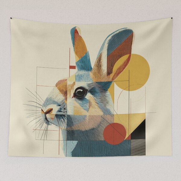 Item preview, The Rabbit - Abstract Minimalism Aesthetic Artwork designed and sold by GrinGalore.