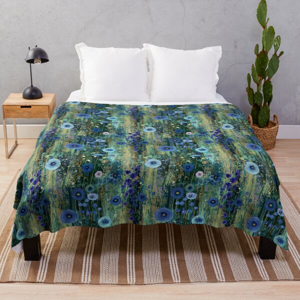 Item preview, Surreal Klimt Garden of Blue Blossoms designed and sold by joannejgg.