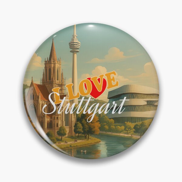Item preview, Greetings from STUTTGART GERMANY - Modern Colorful City View designed and sold by Earth Celebration Designs.